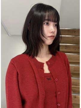 ヨーク(YOKE) レイヤーボブフェイスレイヤー切りっぱなしボブ外ハネボブ