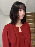 レイヤーボブフェイスレイヤー切りっぱなしボブ外ハネボブ