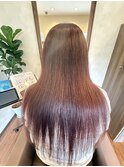 絹髪ストレート、白髪ぼかし