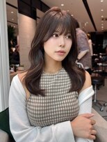 ステア ケース(stair case)&nbsp;韓国レイヤーカット顔まわり前髪カットブラウンカラー