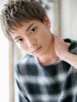 モッズヘア メン 仙台愛子駅前店(mod's hair men)&nbsp;10代20代ブリーチデザインくせ毛風メンズショートa仙台愛子