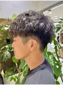 刈り上げパーマ　メンズカット　
