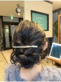 大人シニヨンヘアアレンジ