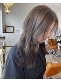 顔周りレイヤーミルクティーグレージュイルミナカラー