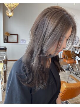 セットアップ 倉敷中庄店(SET-UP) 顔周りレイヤーミルクティーグレージュイルミナカラー