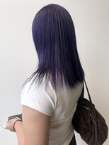 ロックス バイ マグ 松本(rocks BY MAG)&nbsp;ハイトーン×ブルーラベンダー透明感ブリーチカラーロング