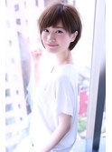 大人かわいいモーブカラー小顔ショートボブ【Cloud zero】