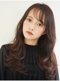 セシルカットフリンジウェーブx大人かわいい前髪ココアブラウン