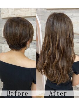 ラピッシュ Lapish桜田店 〈ラピッシュ桜田店〉エクステロングヘアショコラベージュ