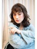 前髪もくしゃっと大きめスパイラルパーマ