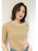ナチュラルモテ髪☆ふんわり小顔ロブウェットヘア