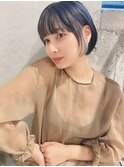小顔に見える大人ショートボブ/インナーカラー