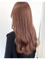 プラグ バイ ネオリーブ(plug by neolive)&nbsp;ブリーチベースにピンクオレンジ☆美髪/ネビージュ/こなれミディ