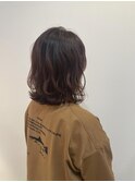 無造作ミディアム×ココアオレンジ×30代