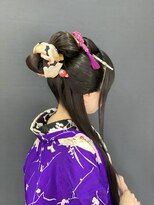 ハーフアップな日本髪