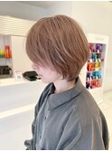 ハイトーンショート ミルクティーベージュ