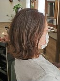 大人ハイライト/シークレットハイライト/抜け感ベージュショート