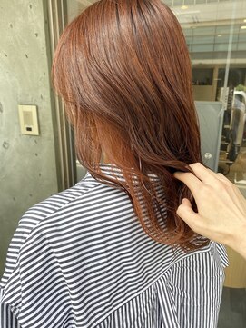 エリスホリエ(Eliss Horie) インナーカラー/オレンジブラウン×オレンジカラー