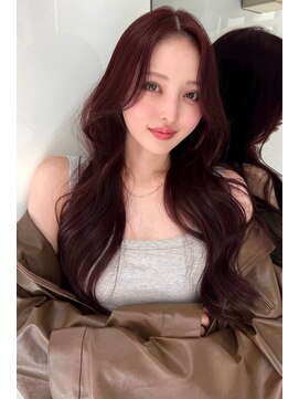 ランズ(LANDS) カシスピンク　レイヤーカット 【韓国ヘア 大阪 梅田】