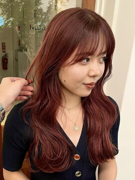 ガーランドギンザ(Garland Ginza) ブリーチなしカラー　ワインレッド　チェリーレッド