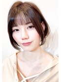 【大人可愛い】ニュアンスショートボブ×透明感カラー