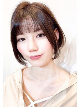アルファ(Hair Salon alpha) 【大人可愛い】ニュアンスショートボブ×透明感カラー