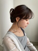 エイチ 天神橋(H)&nbsp;デジタルパーマチェリーブラウンセミロングオリーブグレージュ