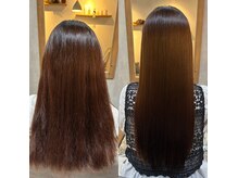 ヘアイズライフ ポコアポコ(hair is life poco a poco)の雰囲気（ご来店時度重なる縮毛矯正で傷んだ髪も1年でキレイになりました）