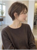 絶壁が気になる方の耳かけ丸みショート/30代/藤沢