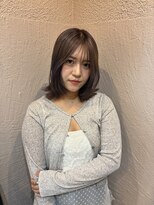 スーリール 福岡別府店(Sourire) ラベンダーグレージュ レイヤーカット 髪質改善 イルミナカラー