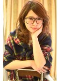 ひし形シルエットショコラブラウンフレカジカールセミディ