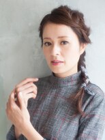 美容室クローバー 新小岩店(clover)&nbsp;大人ガーリー編み込みアレンジ【新小岩】