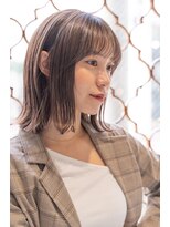 シエナ 渋谷(Siena)&nbsp;Siena   アイスグレージュ×艶切りっぱなしミディ　渋谷