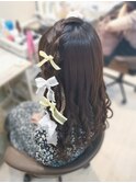 あみたらしハーフアップ