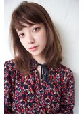 鎖骨ミディアム/くびれヘア/20代30代40代50代小顔ミディアム