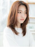 センターパート抜け感ヘアレイヤーロングT3上尾20代30代40代