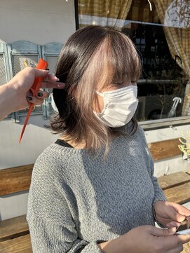 チャプター 問屋町(chapter) ホワイトベージュフェイスフレーミングケアブリーチダブルカラー