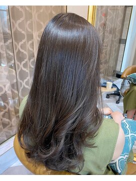 ロンドアベニール 北千住(Lond avenir) 【韓国】ブリーチなし　グレージュカラー　ミディアムヘア