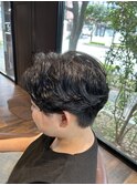 レディースハンサムショートニュアンスパーマ