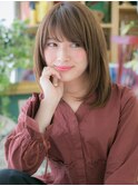 斜めバングカーキグレージュ小顔3Dレイヤーc5浦和20代30代40代