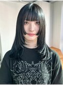 くびレイヤー美髪アッシュブラック_ba480732