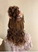 ハーフアップお団子☆