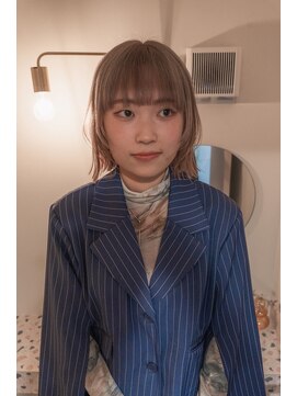 キオン(kyon) 【kyon】ボブウルフ×ハイトーンベージュ