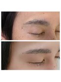 メンズアイブロウWAX/ビフォーアフター