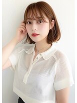 ブロウ ネックス ザ サロン 表参道(VLOW nex the salon)&nbsp;韓国風ボブ.耳掛け.韓国ヘア.韓国ボブ.ブラウンベージュ