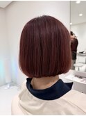 ○お客様style○ピンクブラウンボブ