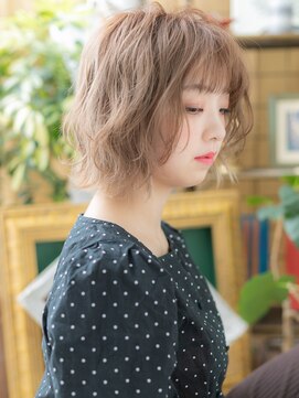 カバーヘア ブリス 戸田公園西口店(COVER HAIR bliss) ★ハイトーンカラールーズカールゆるふわボブ20代30代40代★10