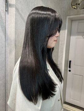 ゼスト クレス(ZEST Cres) 【立川cres奈佳子】韓国ヘア　ブルーブラックで色落ち可愛い黒髪