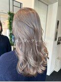 【W_SALON 河原町】ラベンダーグレージュ/透明感カラー