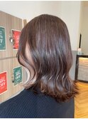 インナーカラーでホワイトベージュ